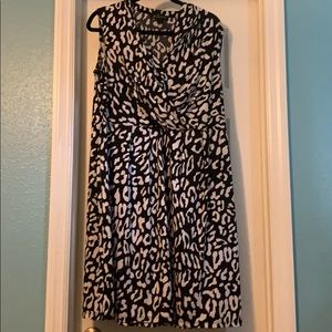 INC Black and white dress